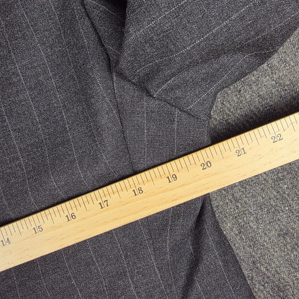 Polo Ralph Lauren Blazer Mens 40S Grey Pinstripe Trop Wool Union Made in USA VTG